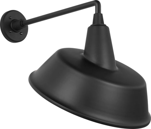 Academy 17.5" Mack Barn Light | Matte Black | 16 | 16" Matte Black Tilted Bowers Shade
