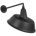 Academy 17.5" Mack Barn Light | Matte Black | 16 | 16" Matte Black Tilted Bowers Shade