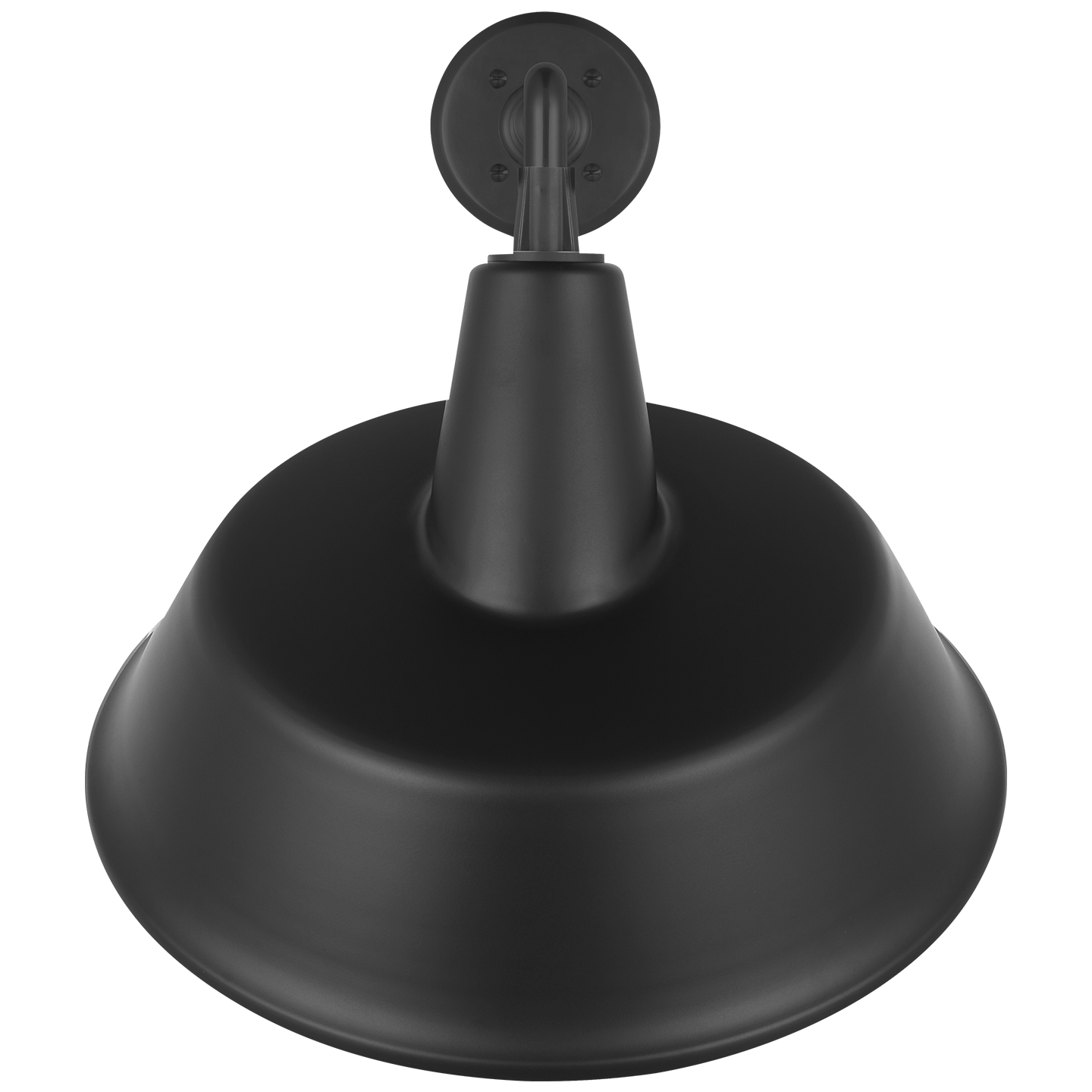 Academy 17.5" Mack Barn Light | Matte Black | 16 | 16" Matte Black Tilted Bowers Shade