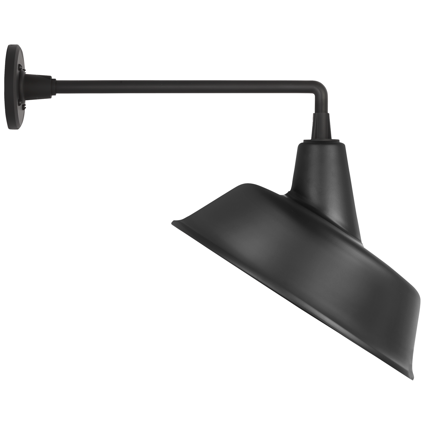 Academy 17.5" Mack Barn Light | Matte Black | 16 | 16" Matte Black Tilted Bowers Shade