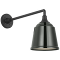 Academy 17.5" Mack Barn Light | Matte Black | 8 | 8" Green Rockhouse Shade