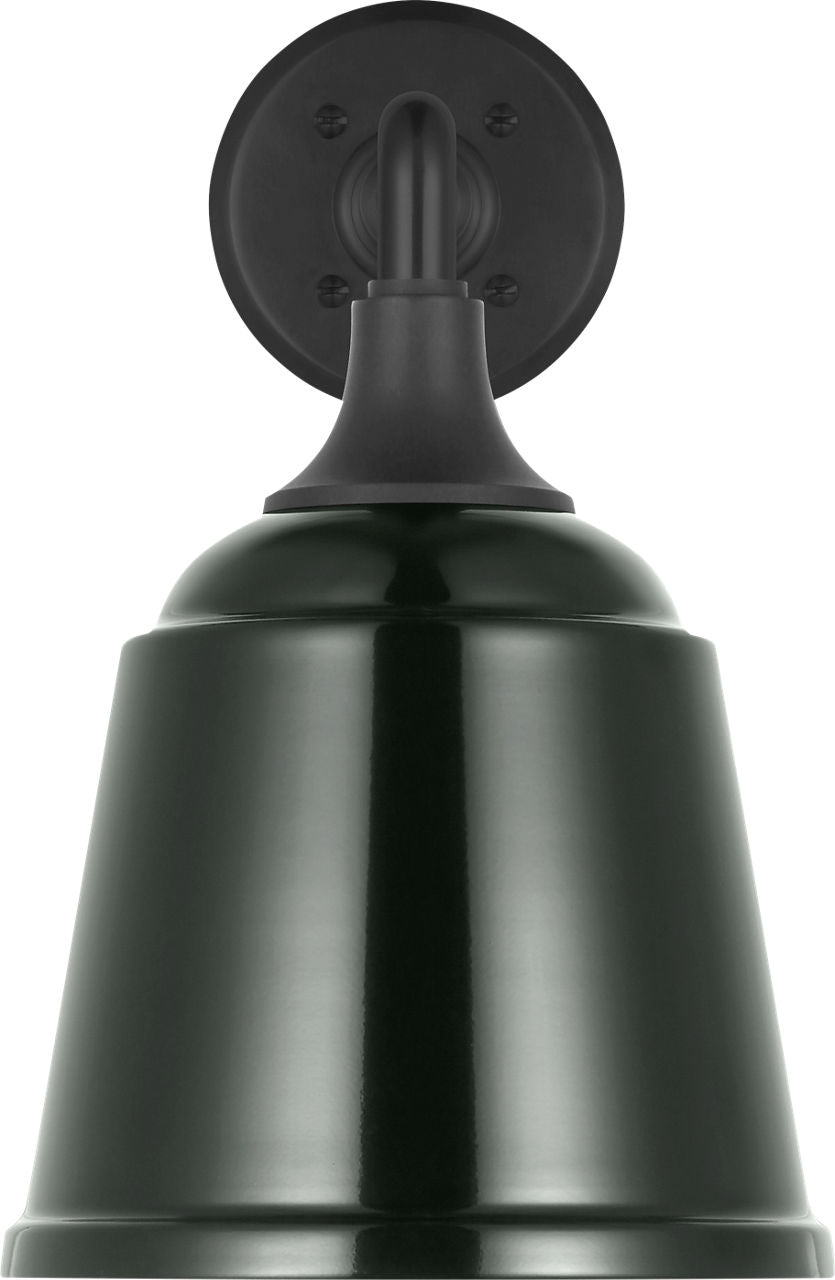 Academy 17.5" Mack Barn Light | Matte Black | 8 | 8" Green Rockhouse Shade