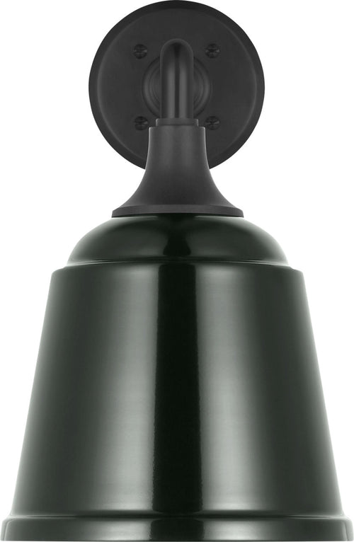 Academy 17.5" Mack Barn Light | Matte Black | 8 | 8" Green Rockhouse Shade