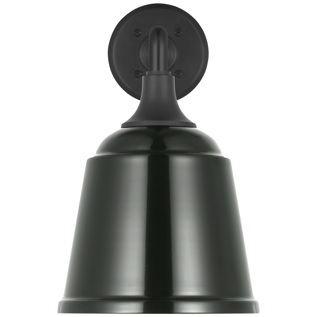 Academy 17.5" Mack Barn Light | Matte Black | 8 | 8" Green Rockhouse Shade