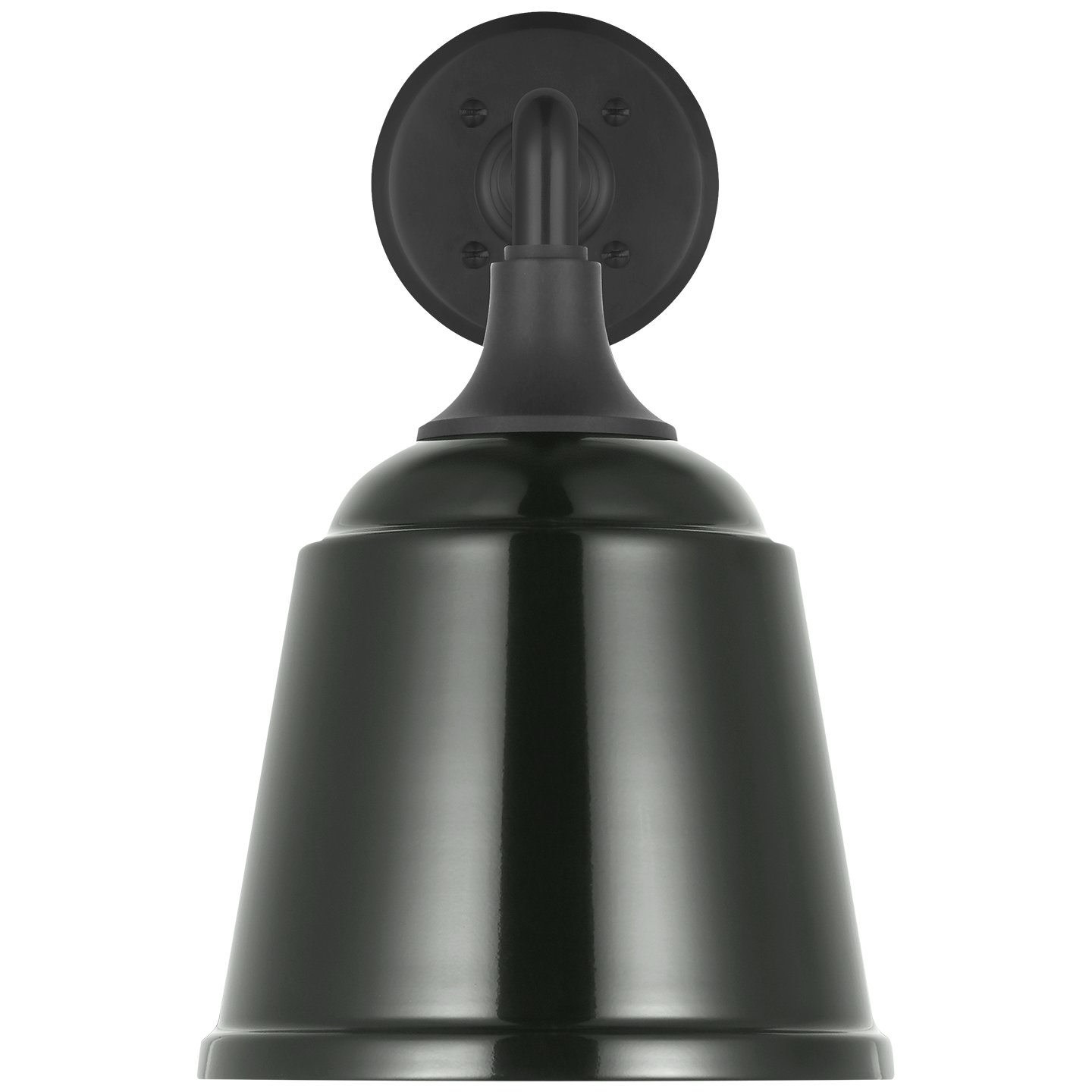 Academy 17.5" Mack Barn Light | Matte Black | 8 | 8" Green Rockhouse Shade