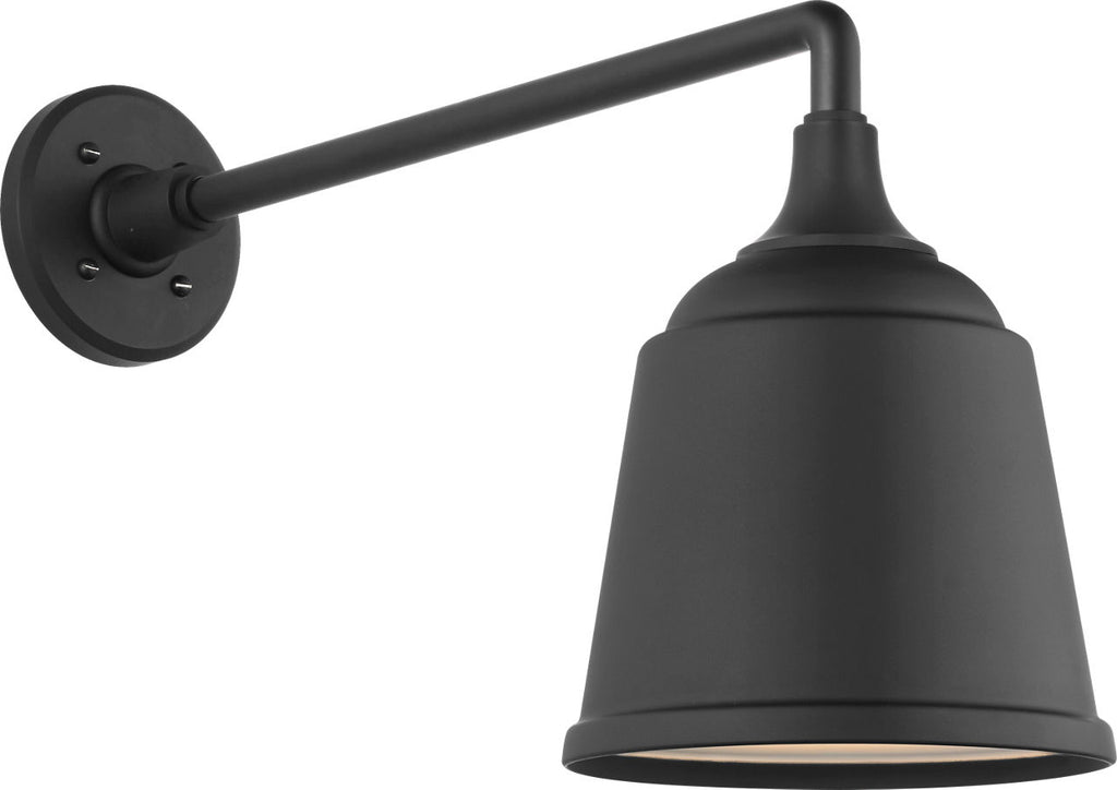 Academy 17.5" Mack Barn Light | Matte Black | 8 | 8" Matte Black Rockhouse Shade