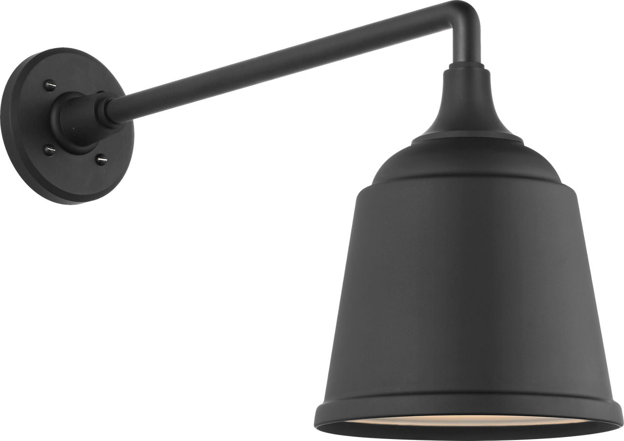 Academy 17.5" Mack Barn Light | Matte Black | 8 | 8" Matte Black Rockhouse Shade