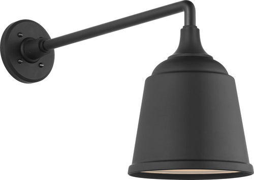 Academy 17.5" Mack Barn Light | Matte Black | 8 | 8" Matte Black Rockhouse Shade