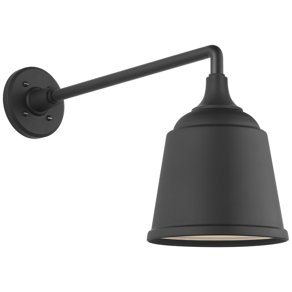 Academy 17.5" Mack Barn Light | Matte Black | 8 | 8" Matte Black Rockhouse Shade