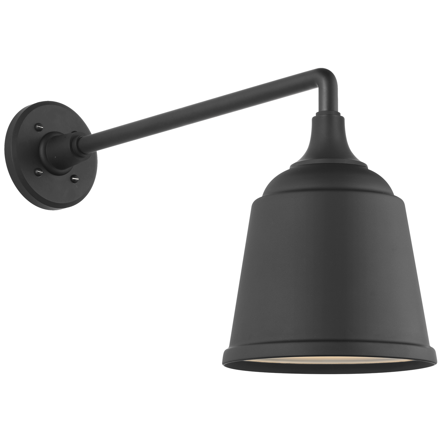Academy 17.5" Mack Barn Light | Matte Black | 8 | 8" Matte Black Rockhouse Shade