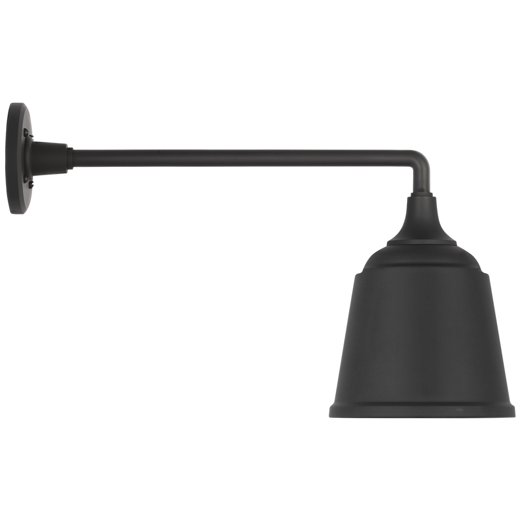 Academy 17.5" Mack Barn Light | Matte Black | 8 | 8" Matte Black Rockhouse Shade