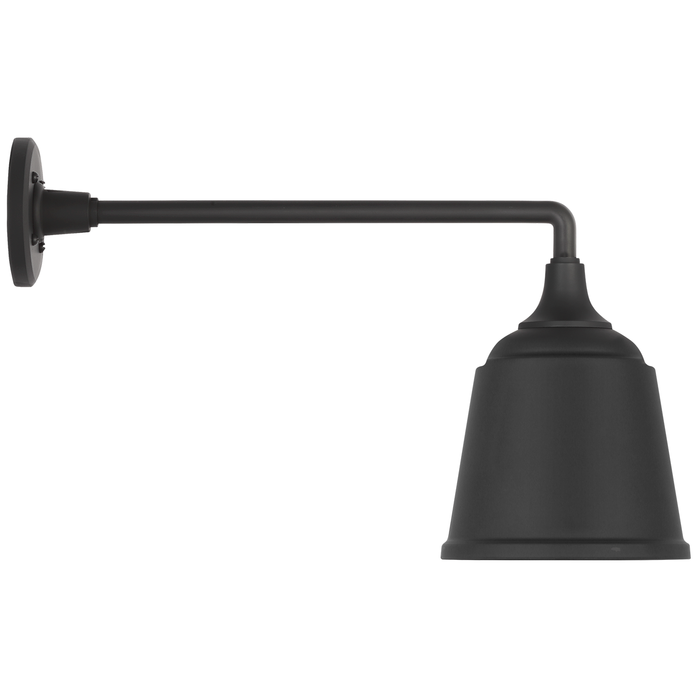 Academy 17.5" Mack Barn Light | Matte Black | 8 | 8" Matte Black Rockhouse Shade