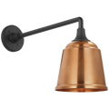 Academy 17.5" Mack Barn Light | Matte Black | 8 | 8" Soft Copper Rockhouse Shade