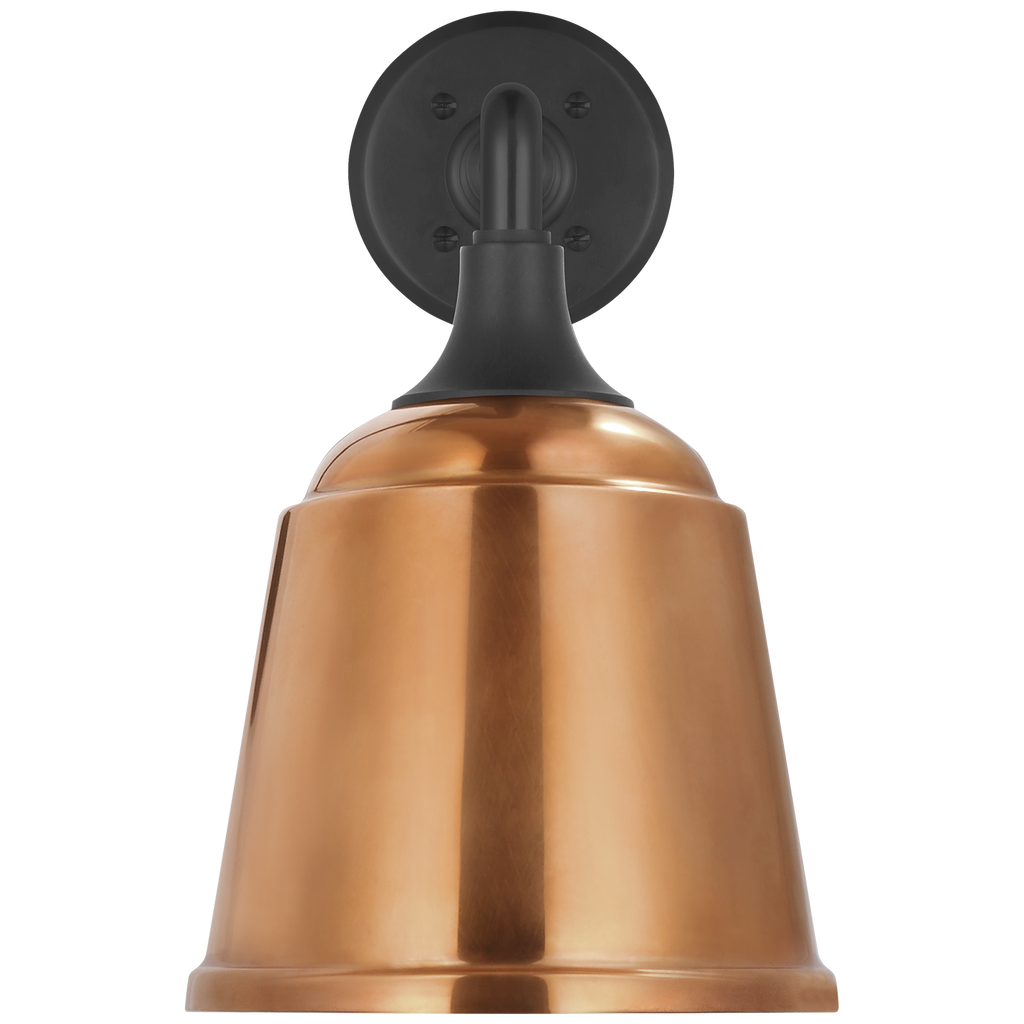 Academy 17.5" Mack Barn Light | Matte Black | 8 | 8" Soft Copper Rockhouse Shade