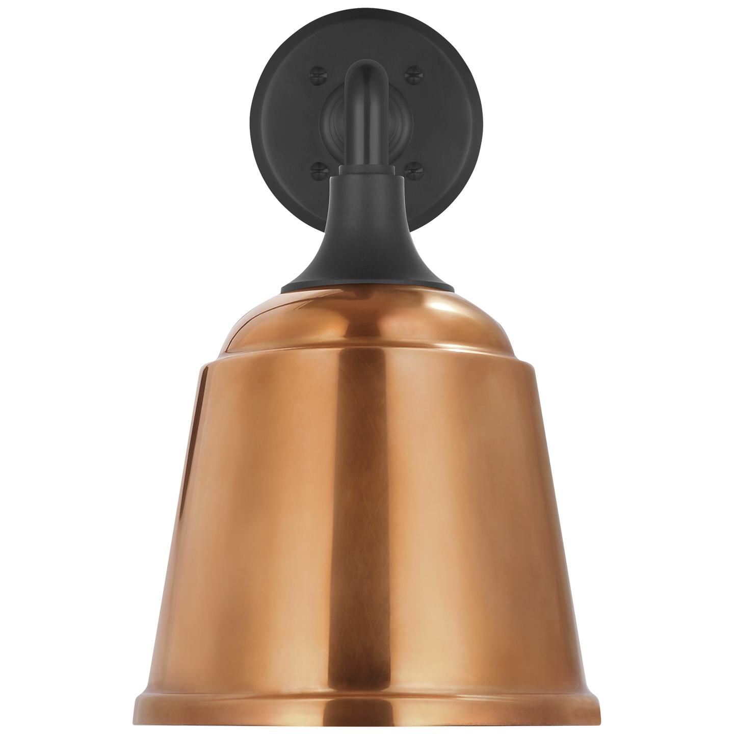 Academy 17.5" Mack Barn Light | Matte Black | 8 | 8" Soft Copper Rockhouse Shade