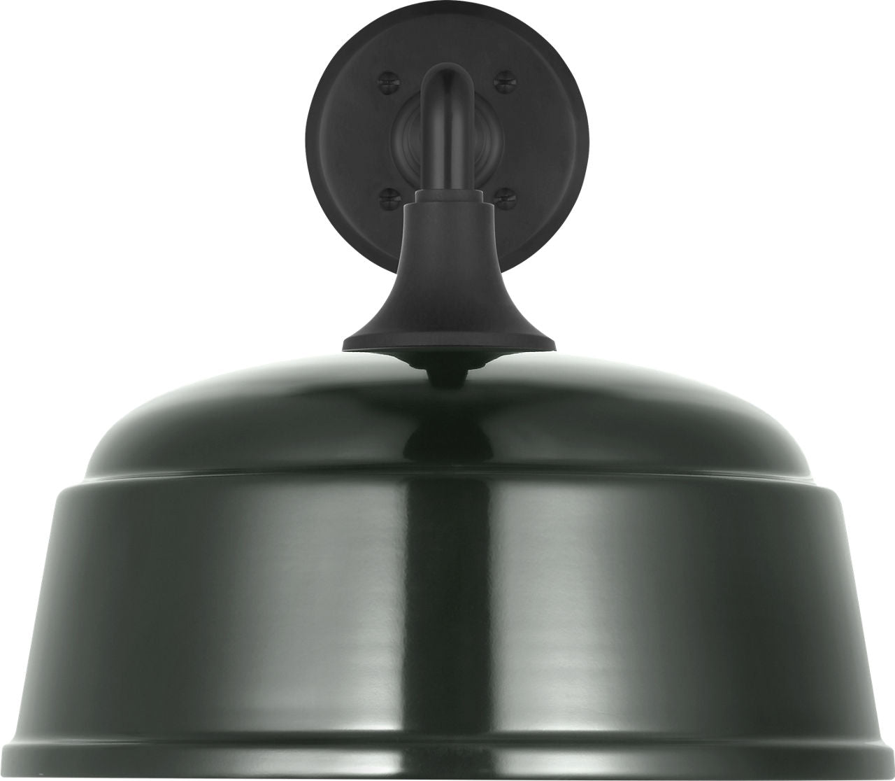 Academy 17.5" Mack Barn Light | Matte Black | 12.5 | 12.5" Green Rockhouse Shade