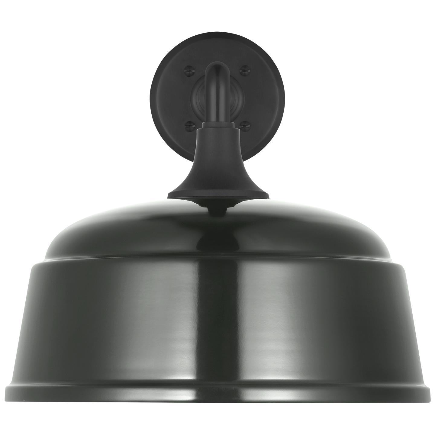 Academy 17.5" Mack Barn Light | Matte Black | 12.5 | 12.5" Green Rockhouse Shade