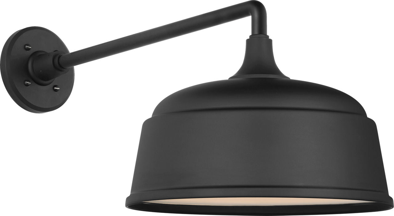 Academy 17.5" Mack Barn Light | Matte Black | 12.5 | 12.5" Matte Black Rockhouse Shade