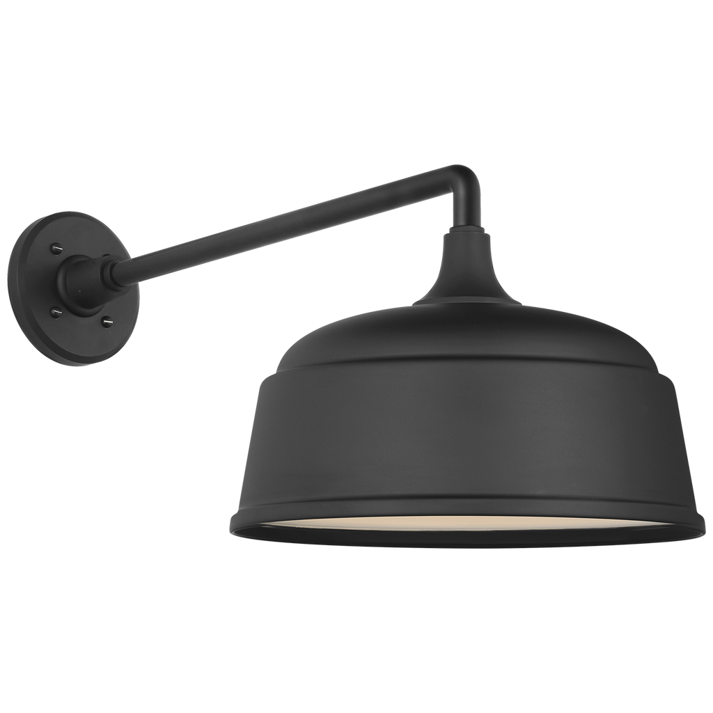 Academy 17.5" Mack Barn Light | Matte Black | 12.5 | 12.5" Matte Black Rockhouse Shade
