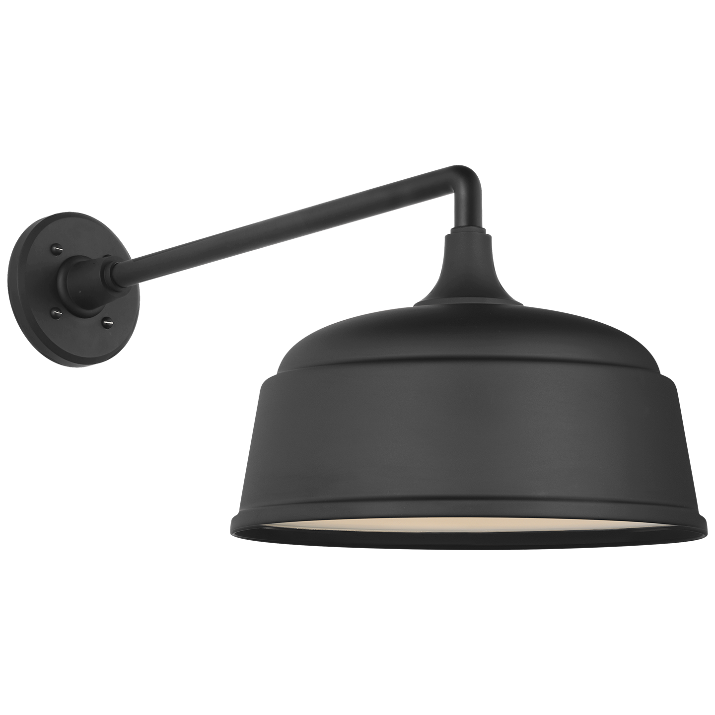 Academy 17.5" Mack Barn Light | Matte Black | 12.5 | 12.5" Matte Black Rockhouse Shade