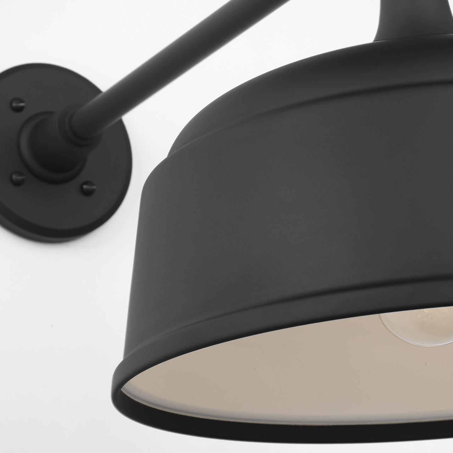 Academy 17.5" Mack Barn Light | Matte Black | 12.5 | 12.5" Matte Black Rockhouse Shade