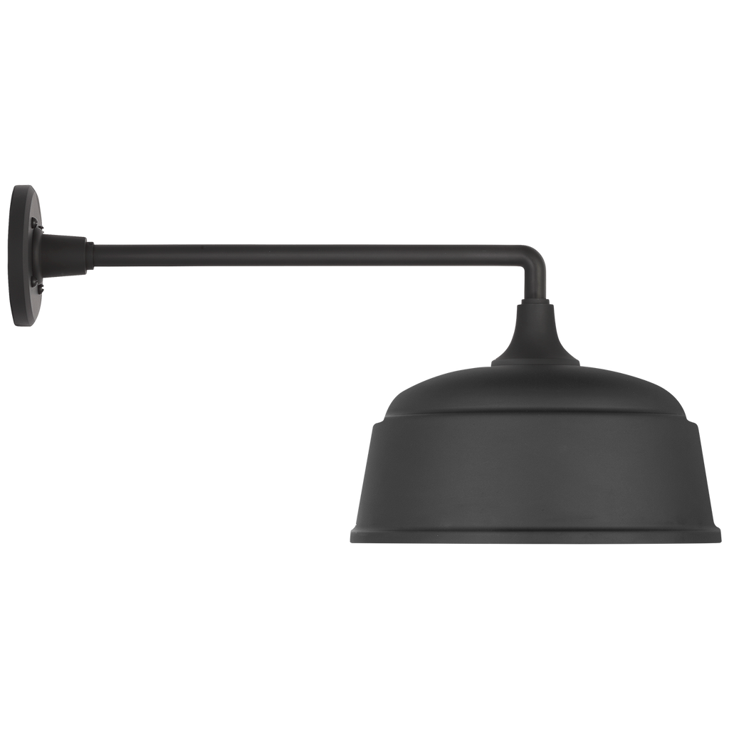 Academy 17.5" Mack Barn Light | Matte Black | 12.5 | 12.5" Matte Black Rockhouse Shade