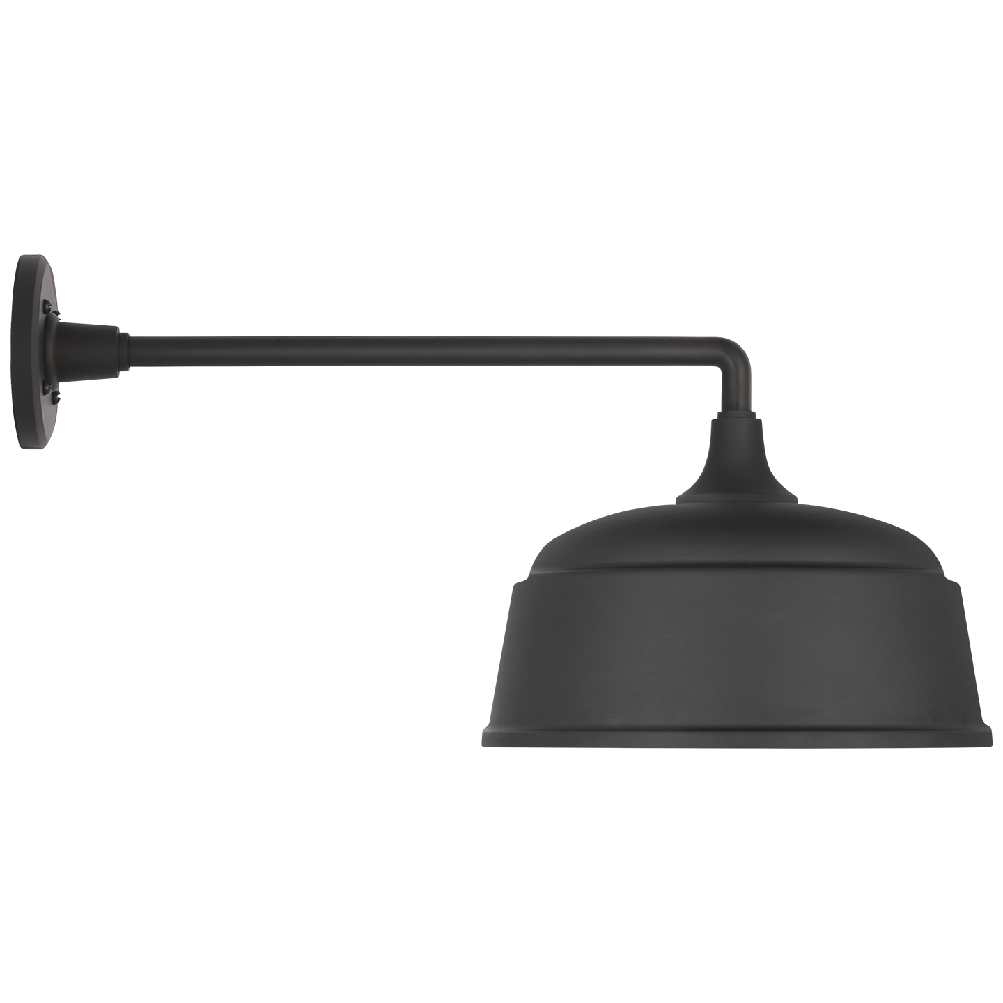 Academy 17.5" Mack Barn Light | Matte Black | 12.5 | 12.5" Matte Black Rockhouse Shade