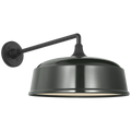 Academy 17.5" Mack Barn Light | Matte Black | 16 | 16" Green Rockhouse Shade