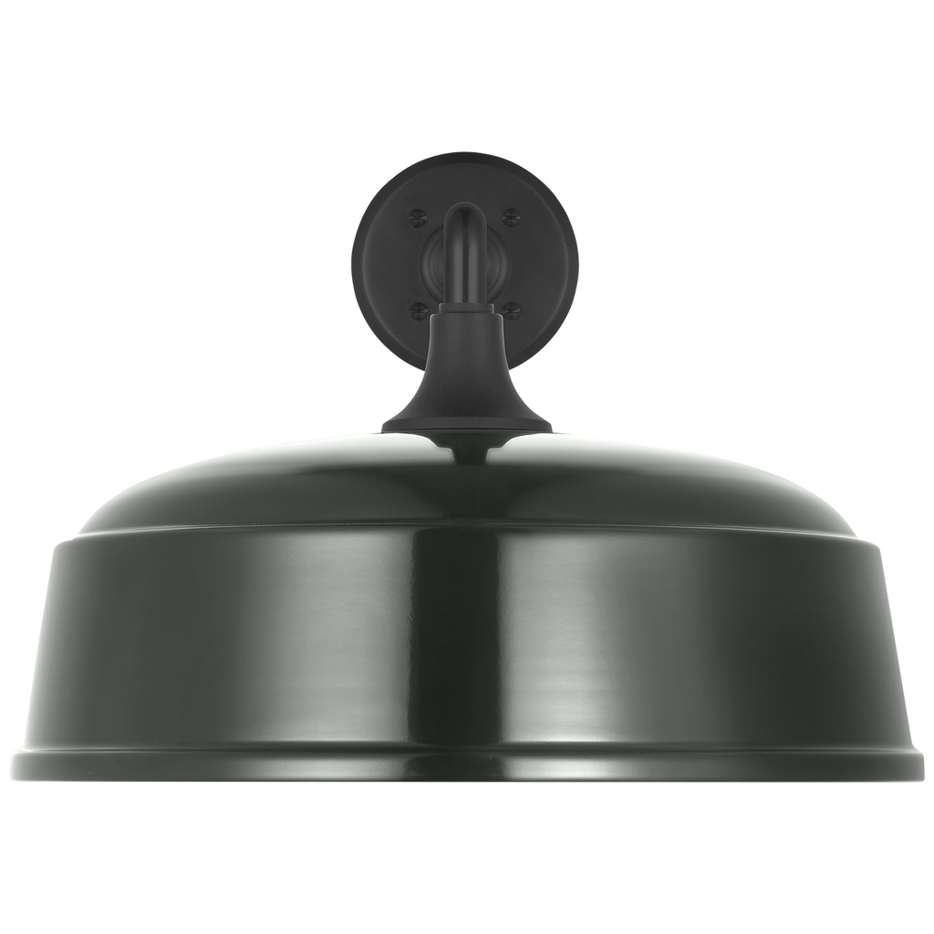 Academy 17.5" Mack Barn Light | Matte Black | 16 | 16" Green Rockhouse Shade