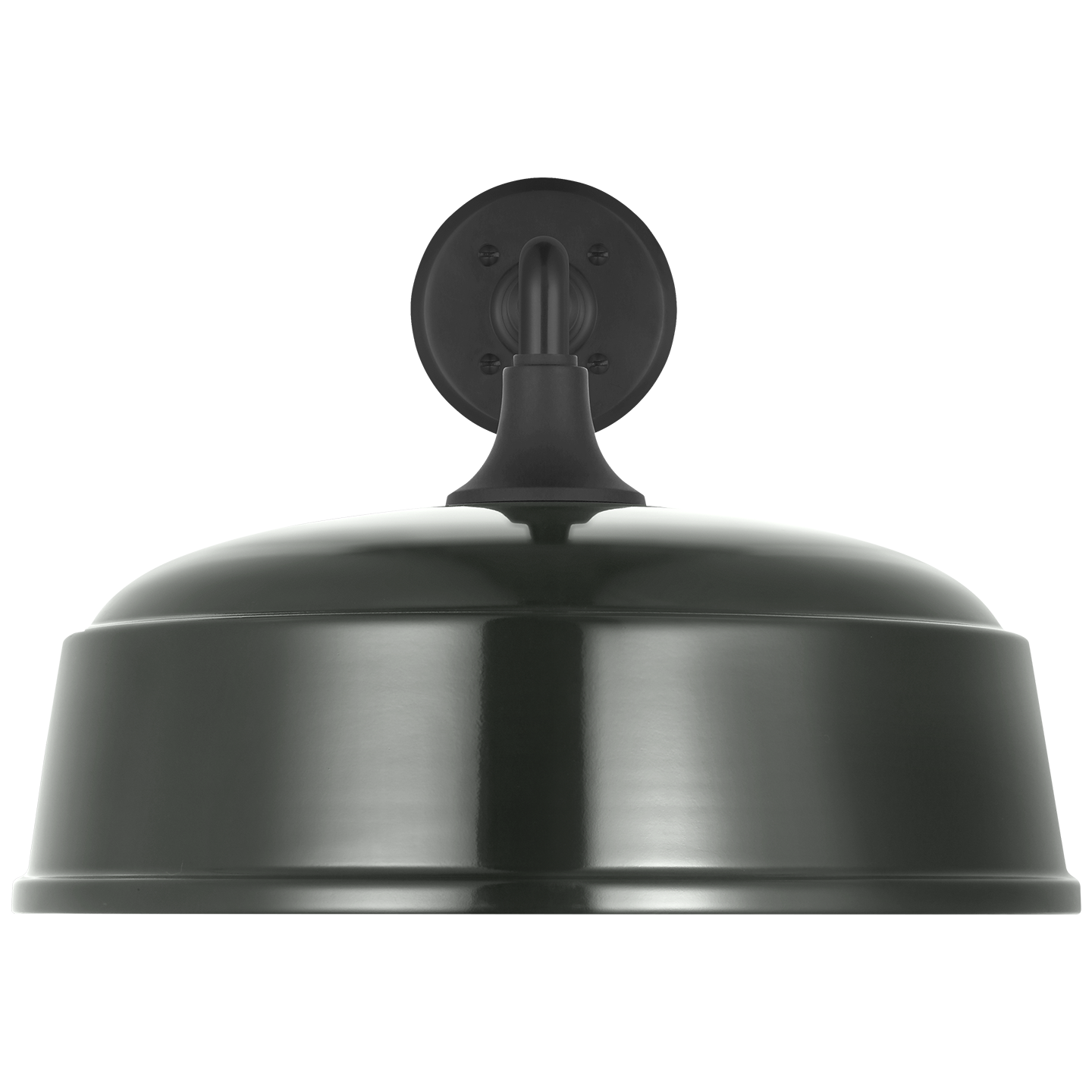 Academy 17.5" Mack Barn Light | Matte Black | 16 | 16" Green Rockhouse Shade
