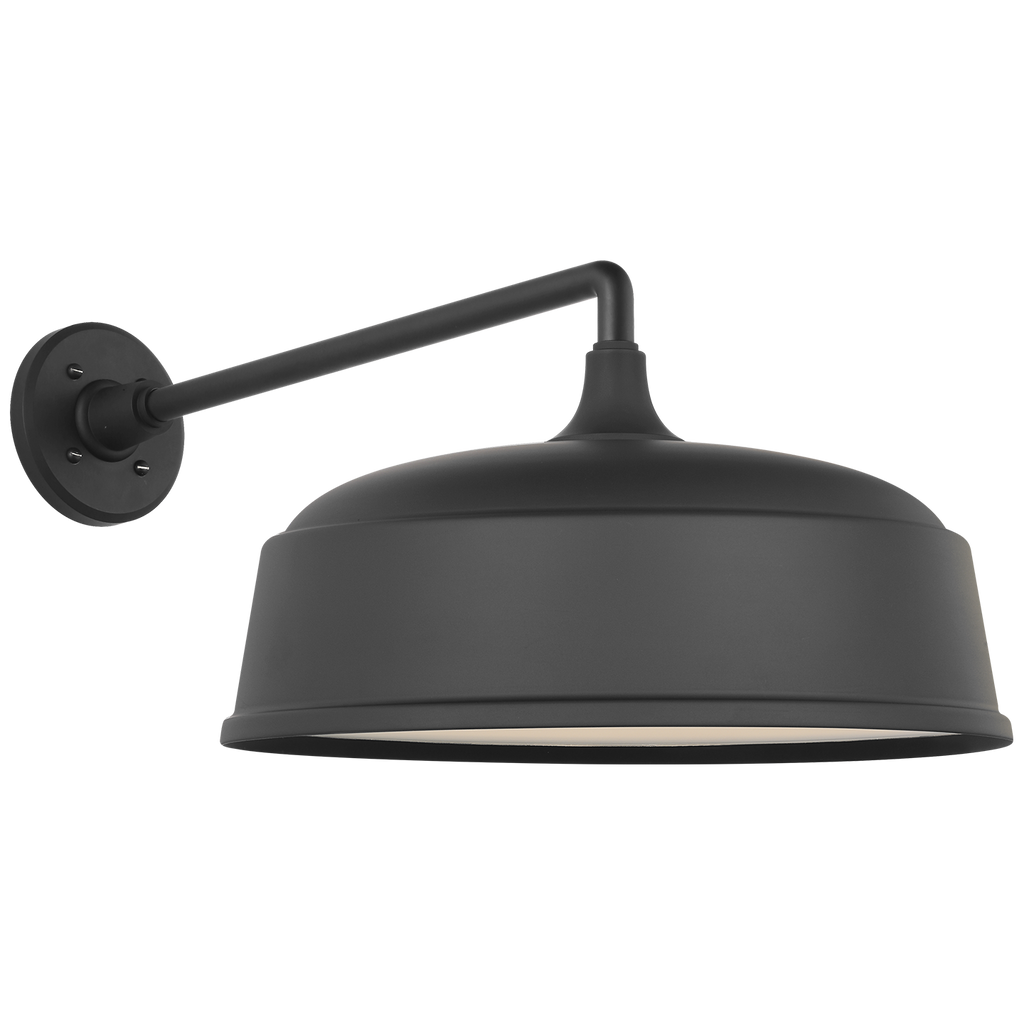 Academy 17.5" Mack Barn Light | Matte Black | 16 | 16" Matte Black Rockhouse Shade