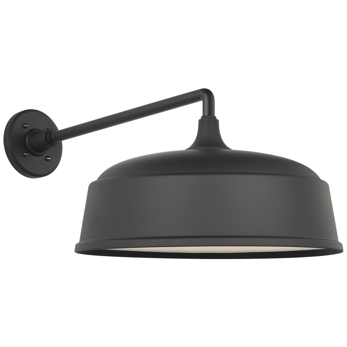 Academy 17.5" Mack Barn Light | Matte Black | 16 | 16" Matte Black Rockhouse Shade