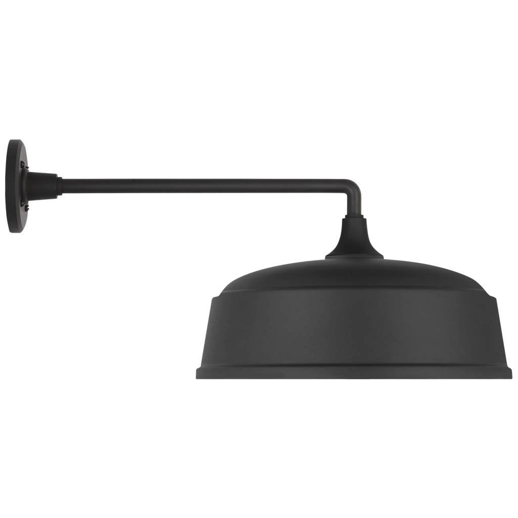 Academy 17.5" Mack Barn Light | Matte Black | 16 | 16" Matte Black Rockhouse Shade