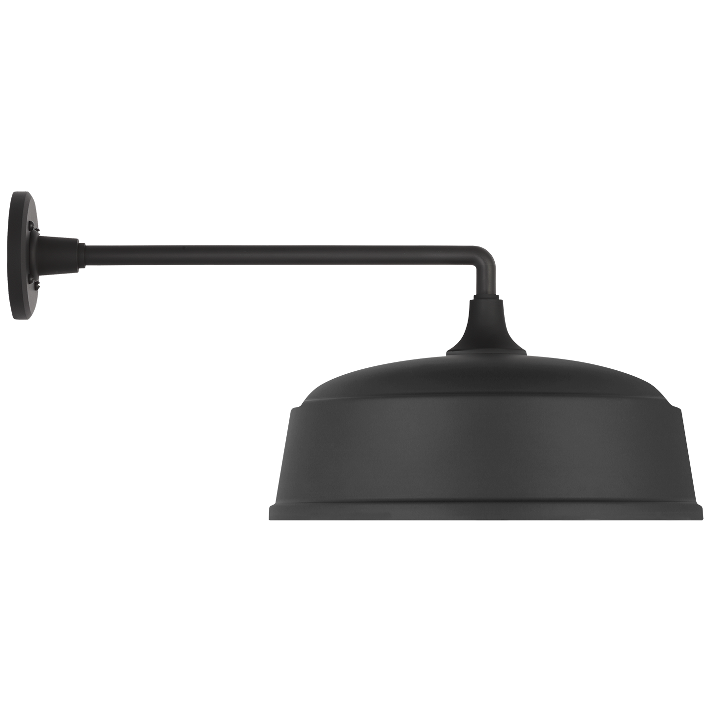 Academy 17.5" Mack Barn Light | Matte Black | 16 | 16" Matte Black Rockhouse Shade