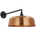 Academy 17.5" Mack Barn Light | Matte Black | 16 | 16" Soft Copper Rockhouse Shade