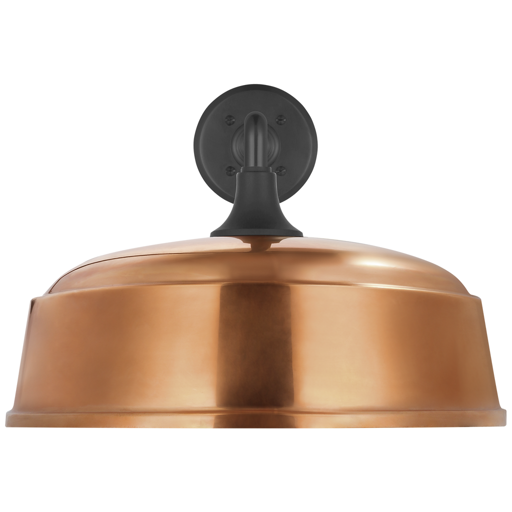 Academy 17.5" Mack Barn Light | Matte Black | 16 | 16" Soft Copper Rockhouse Shade