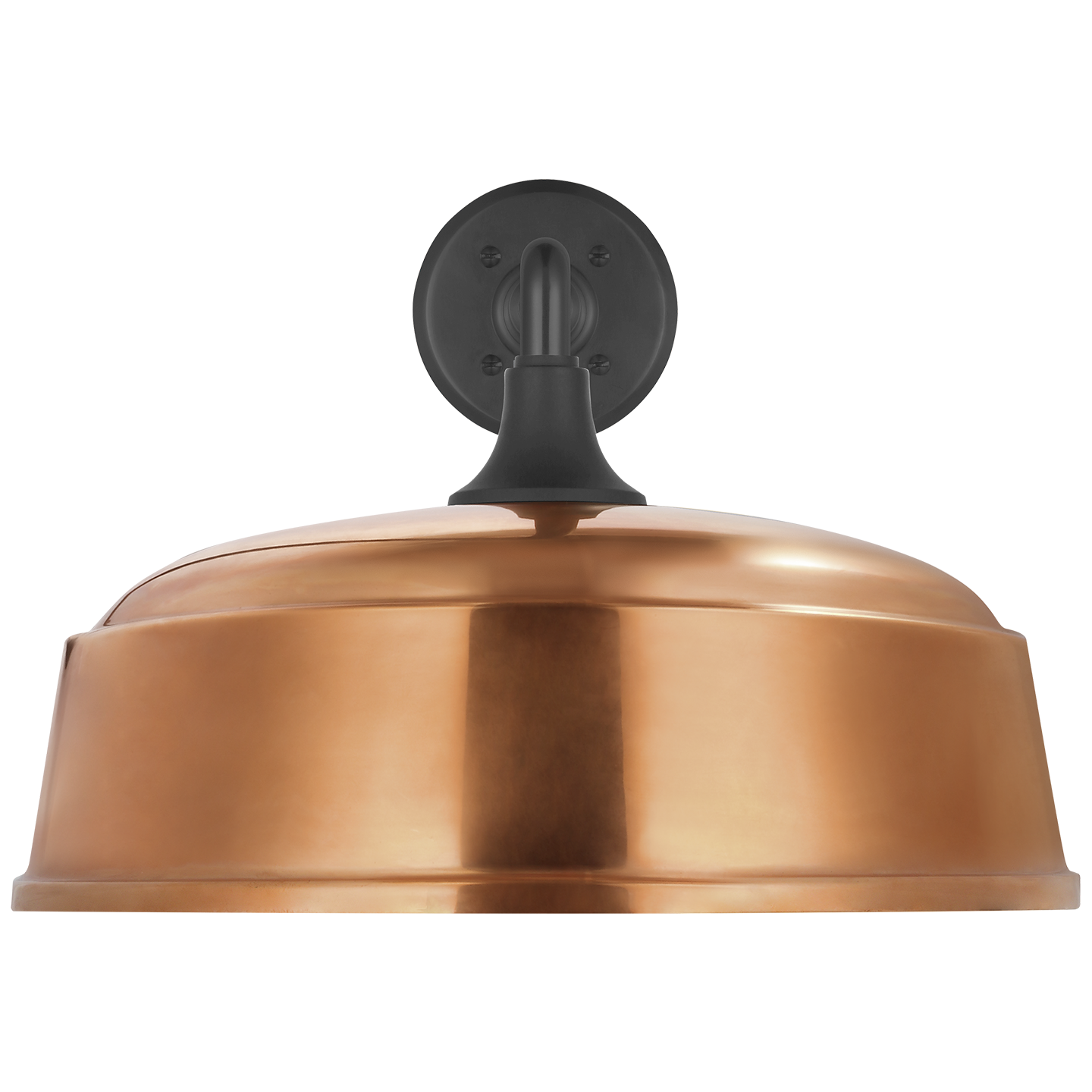 Academy 17.5" Mack Barn Light | Matte Black | 16 | 16" Soft Copper Rockhouse Shade