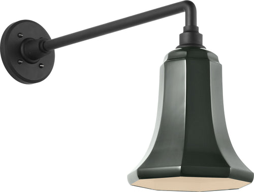 Academy 17.5" Mack Barn Light | Matte Black | 7.5 | 7.5" Green Savannah Shade