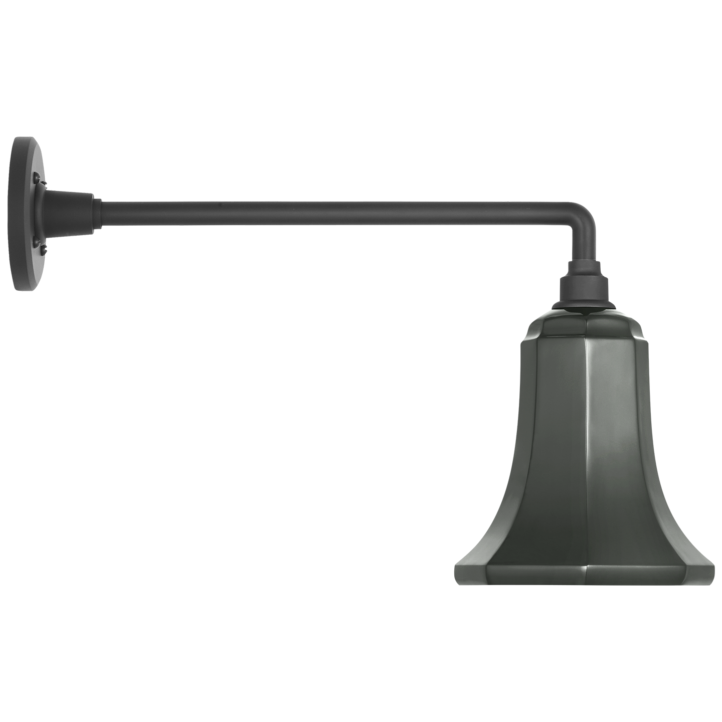 Academy 17.5" Mack Barn Light | Matte Black | 7.5 | 7.5" Green Savannah Shade