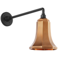 Academy 17.5" Mack Barn Light | Matte Black | 7.5 | 7.5" Soft Copper Savannah Shade