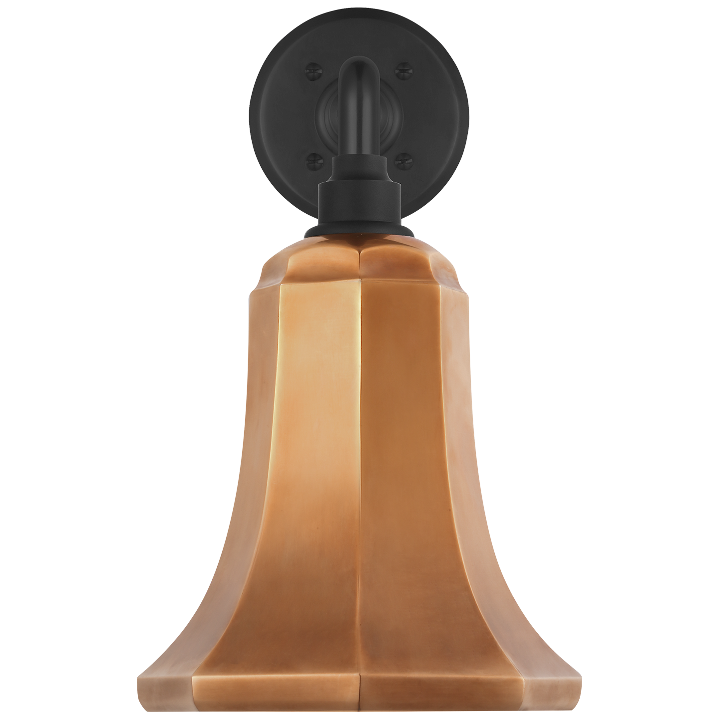 Academy 17.5" Mack Barn Light | Matte Black | 7.5 | 7.5" Soft Copper Savannah Shade