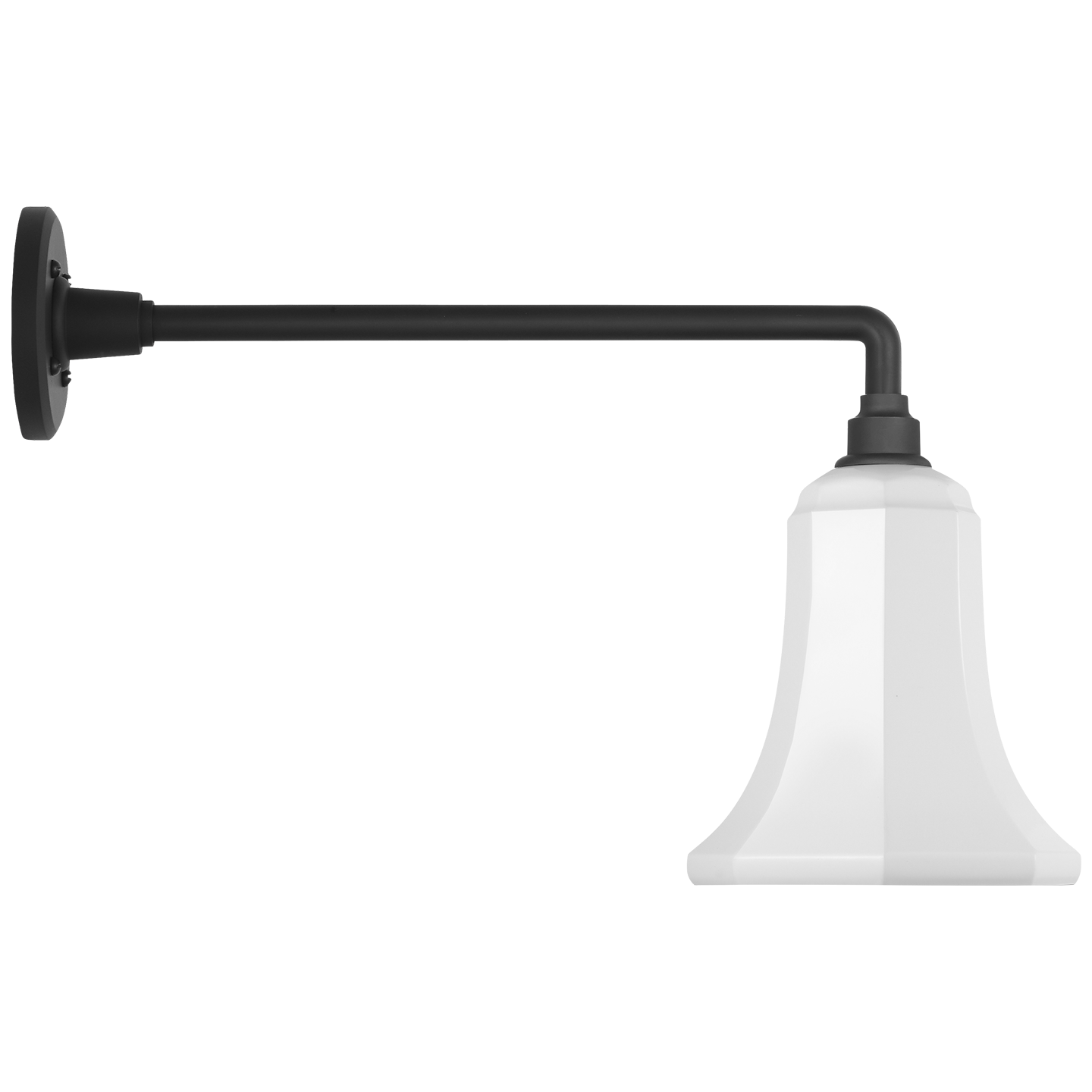 Academy 17.5" Mack Barn Light | Matte Black | 7.5 | 7.5" White Savannah Shade