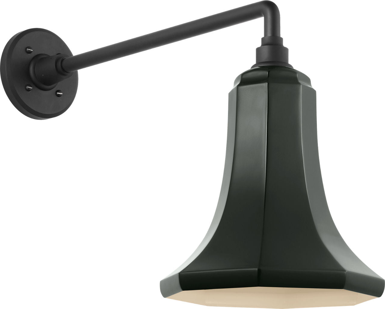 Academy 17.5" Mack Barn Light | Matte Black | 9.25 | 9.25" Green Savannah Shade
