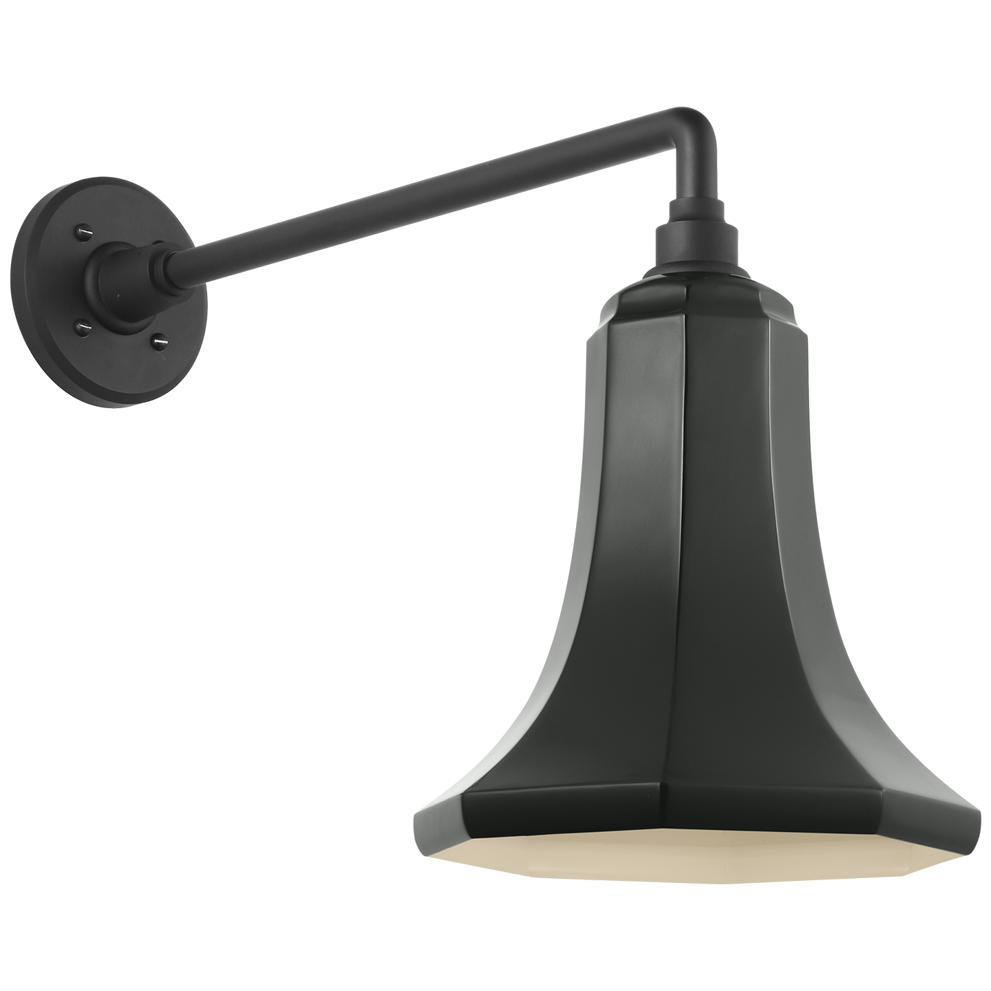Academy 17.5" Mack Barn Light | Matte Black | 9.25 | 9.25" Green Savannah Shade