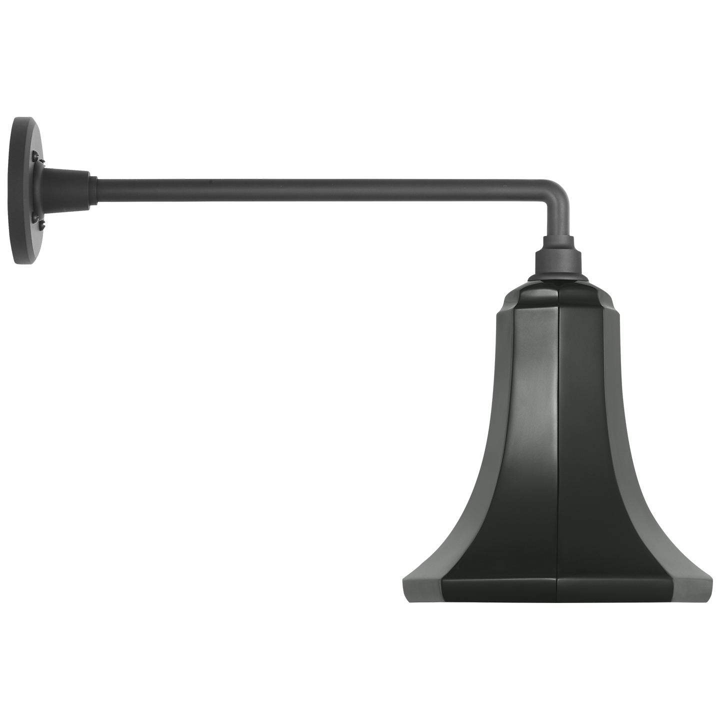 Academy 17.5" Mack Barn Light | Matte Black | 9.25 | 9.25" Green Savannah Shade