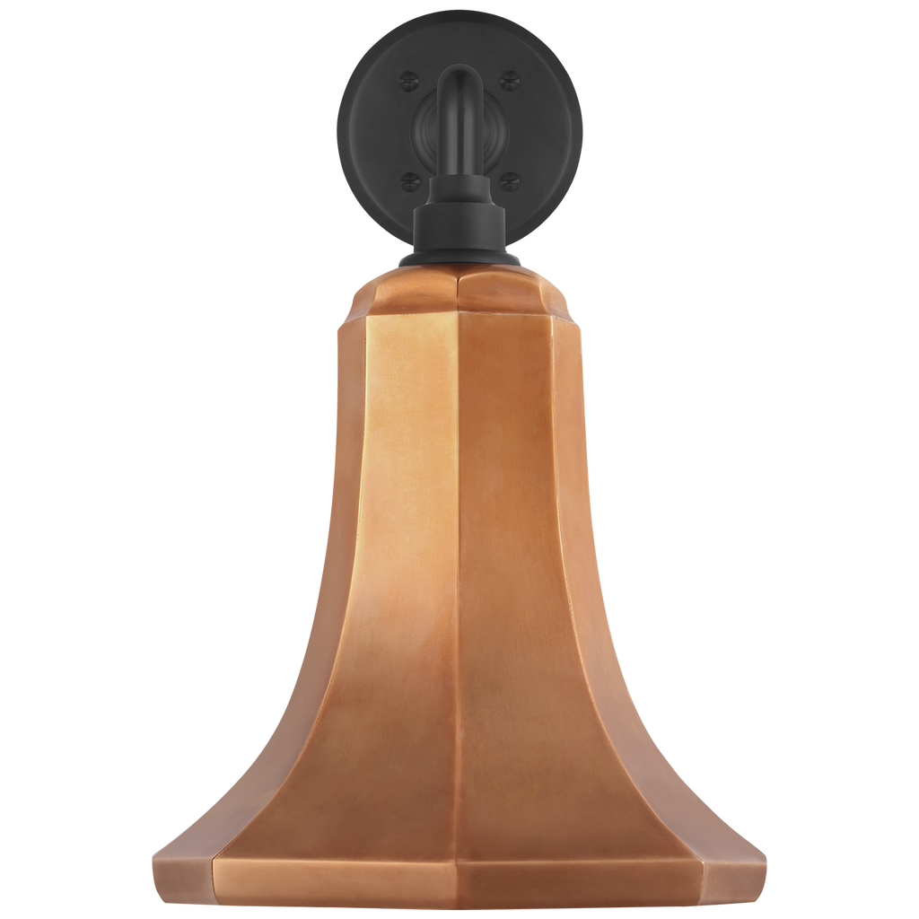 Academy 17.5" Mack Barn Light | Matte Black | 9.25 | 9.25" Soft Copper Savannah Shade