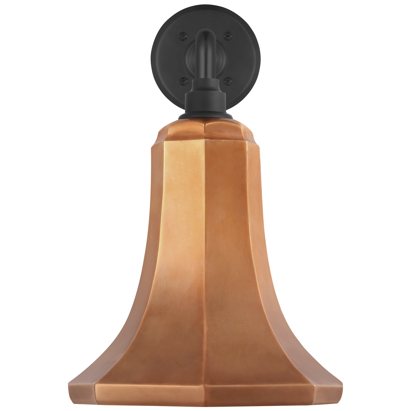 Academy 17.5" Mack Barn Light | Matte Black | 9.25 | 9.25" Soft Copper Savannah Shade