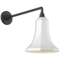 Academy 17.5" Mack Barn Light | Matte Black | 9.25 | 9.25" White Savannah Shade