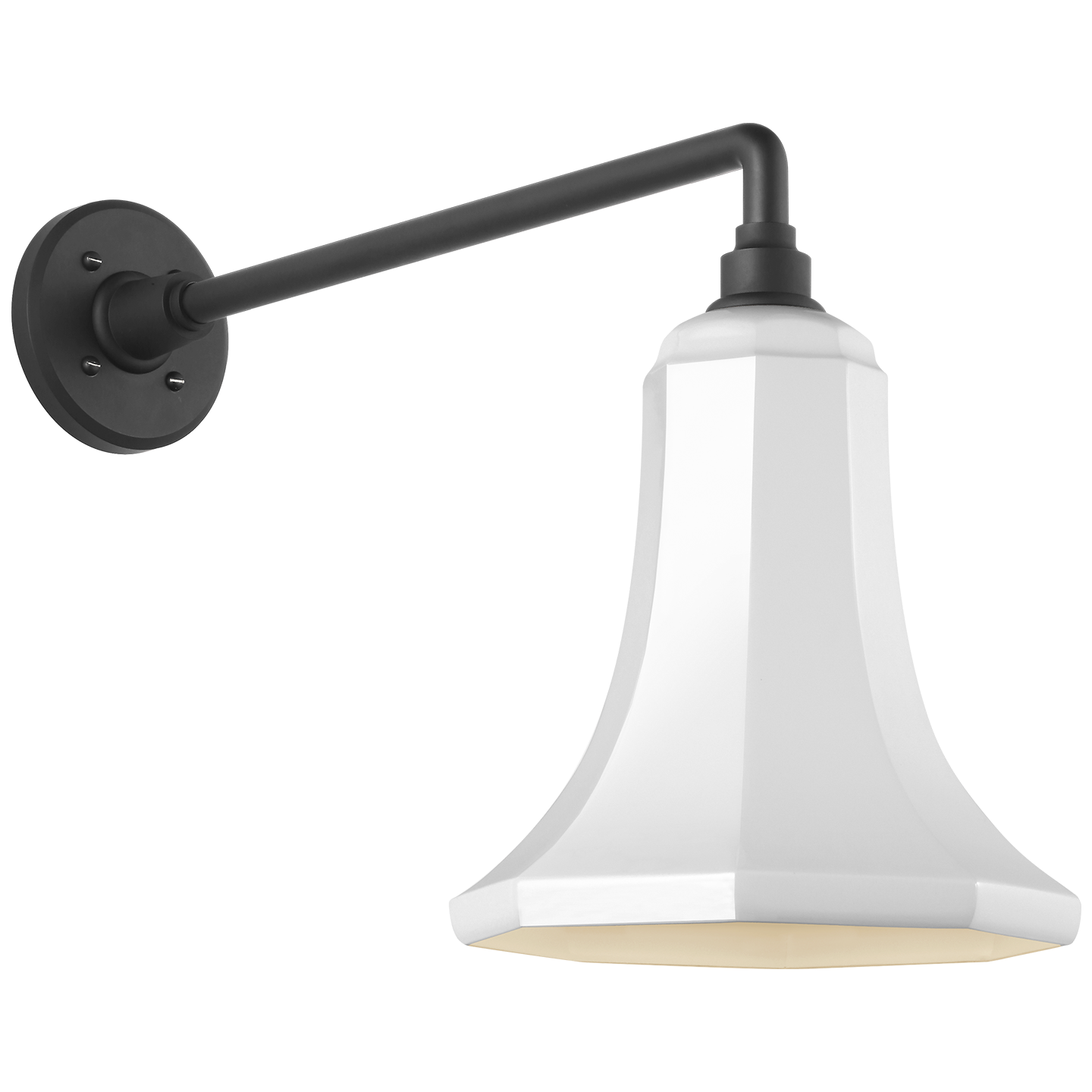 Academy 17.5" Mack Barn Light | Matte Black | 9.25 | 9.25" White Savannah Shade