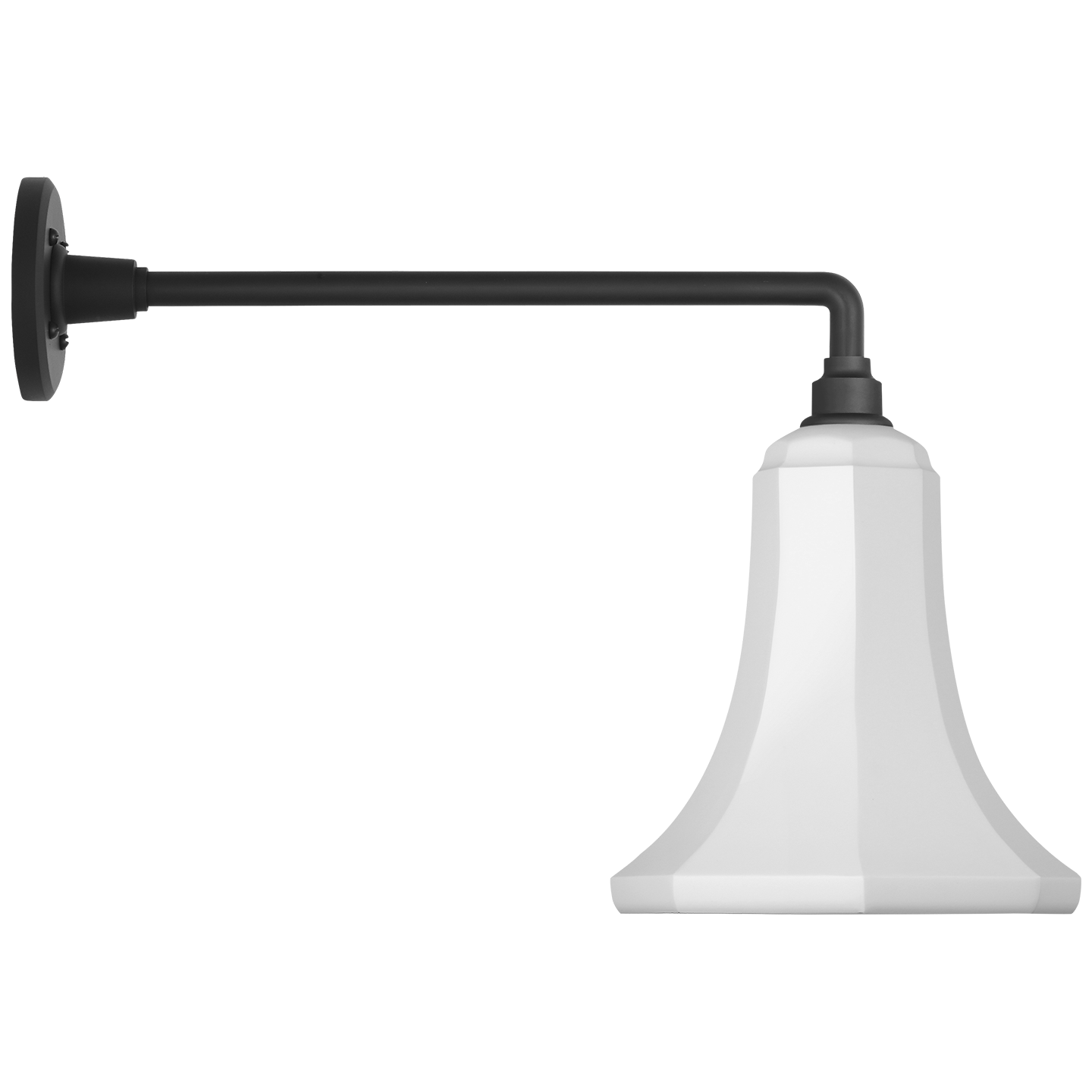 Academy 17.5" Mack Barn Light | Matte Black | 9.25 | 9.25" White Savannah Shade